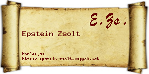 Epstein Zsolt névjegykártya